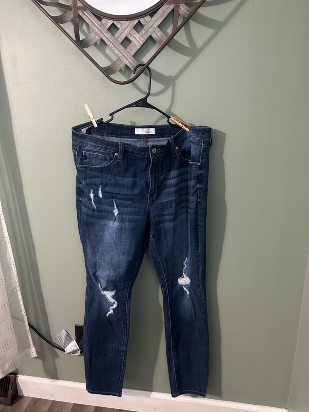 KanCan Dark Blue Distressed Skinny Jeans